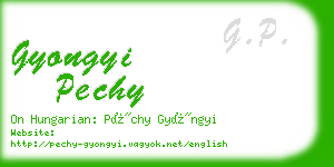 gyongyi pechy business card